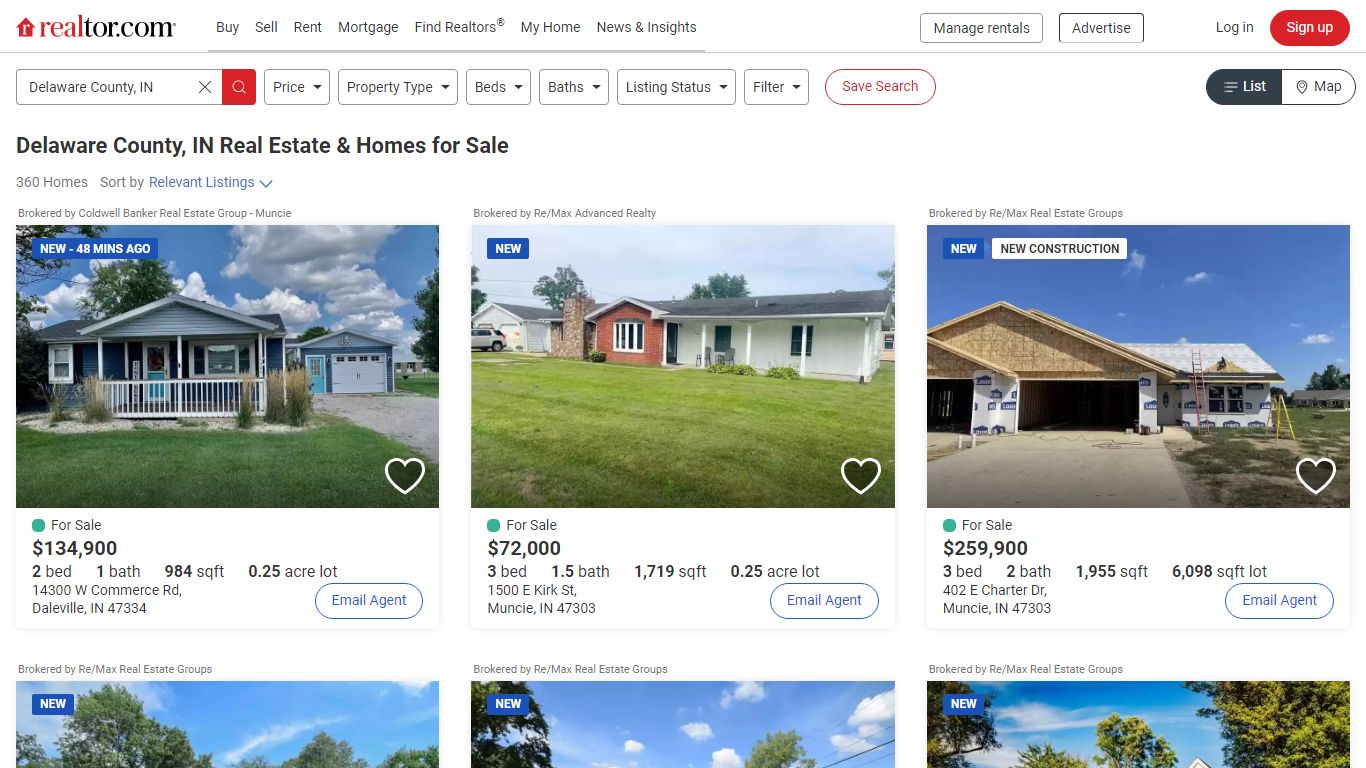 Delaware County, IN Real Estate & Homes for Sale